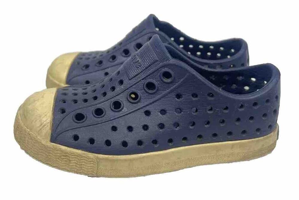 Native Shoes Jefferson Kids C6 Blue Slip On Sneakers EVA Water Sandals Toddler